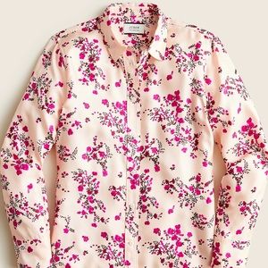 Jcrew Collection Slim-fit silk-twill shirt in budding floral
